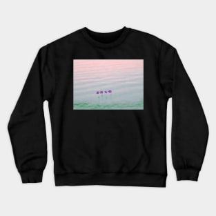 Flowers by Sunset Lake Crewneck Sweatshirt